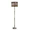 Estallar 59 in. Modern Faux Tiger Floor Lamp, Beige, Black & Brown ES3101623